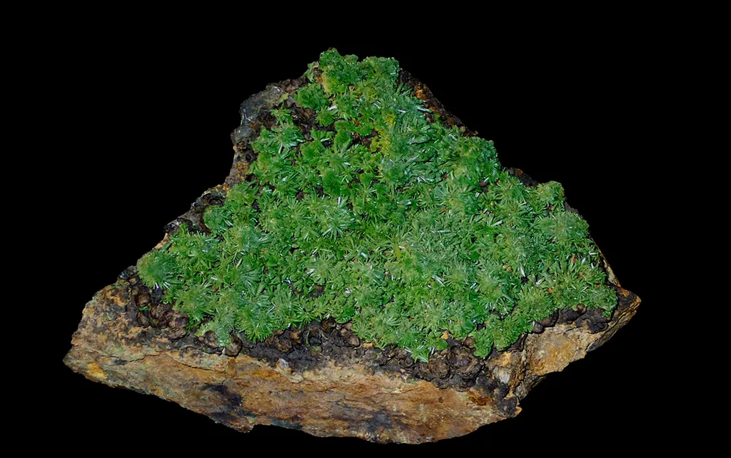 Pyromorphite from France, Nouvelle-Aquitaine, Les Farges Mine