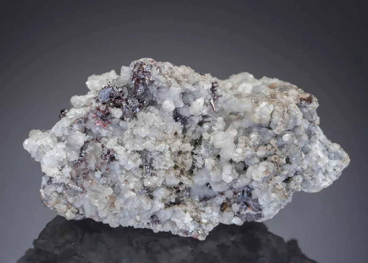 PYROSTILPNITE with Pyrargyrite on Calcite - image 1