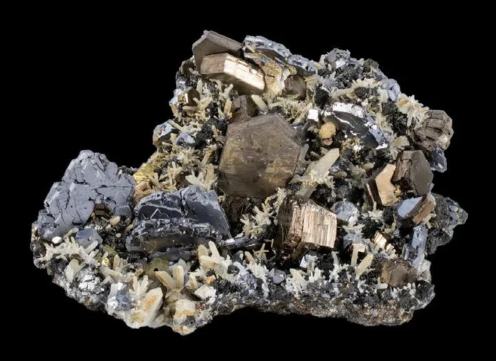 Pyrrhotite, Galena, Quartz, Sphalerite, Chalcopyrite image