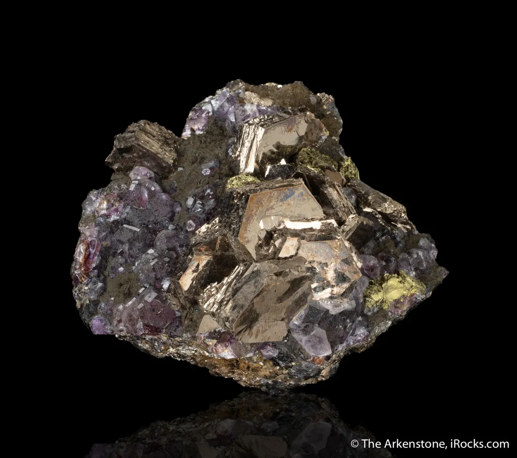 Pyrrhotite with Chalcopyrite and Fluorite image