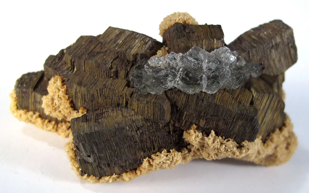 Pyrrhotite With Fluorite and Calcite image