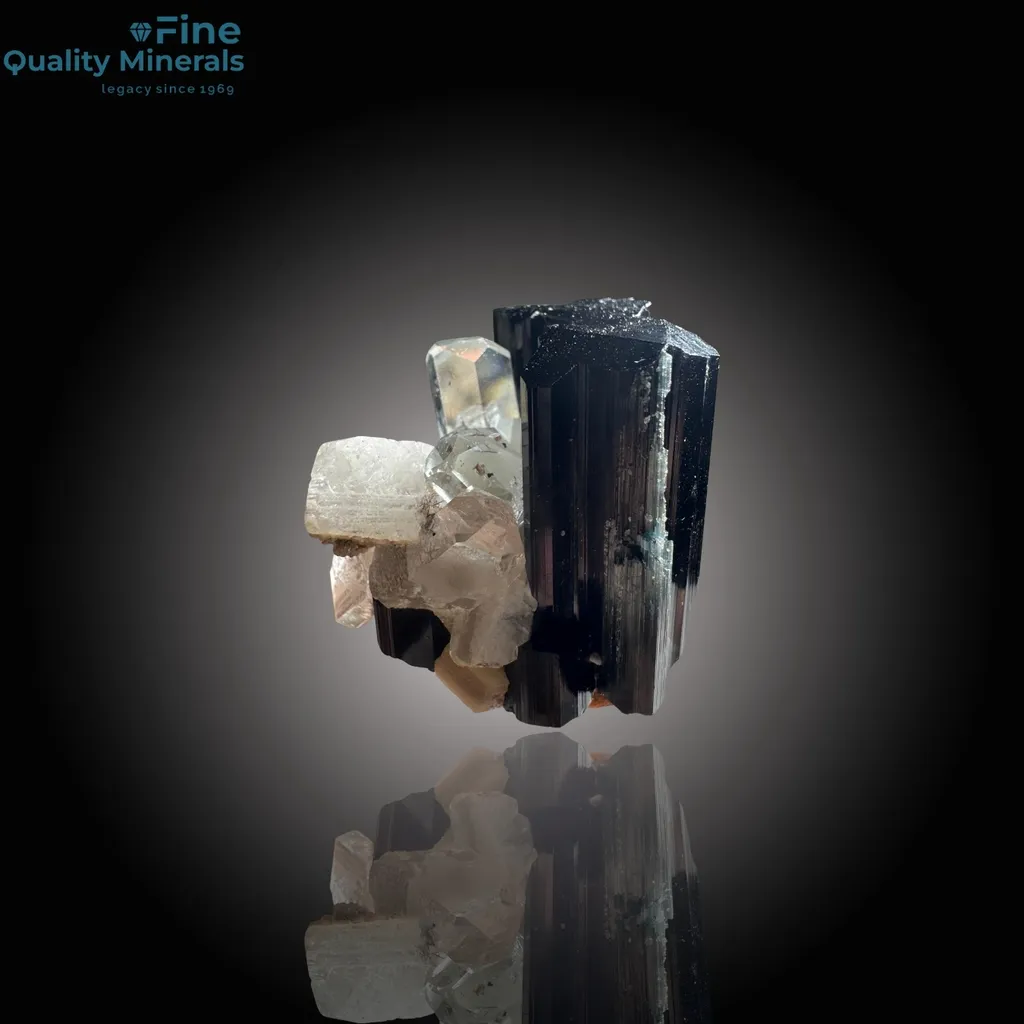 Quality Aquamarine with Schorl and Quartz - image 4