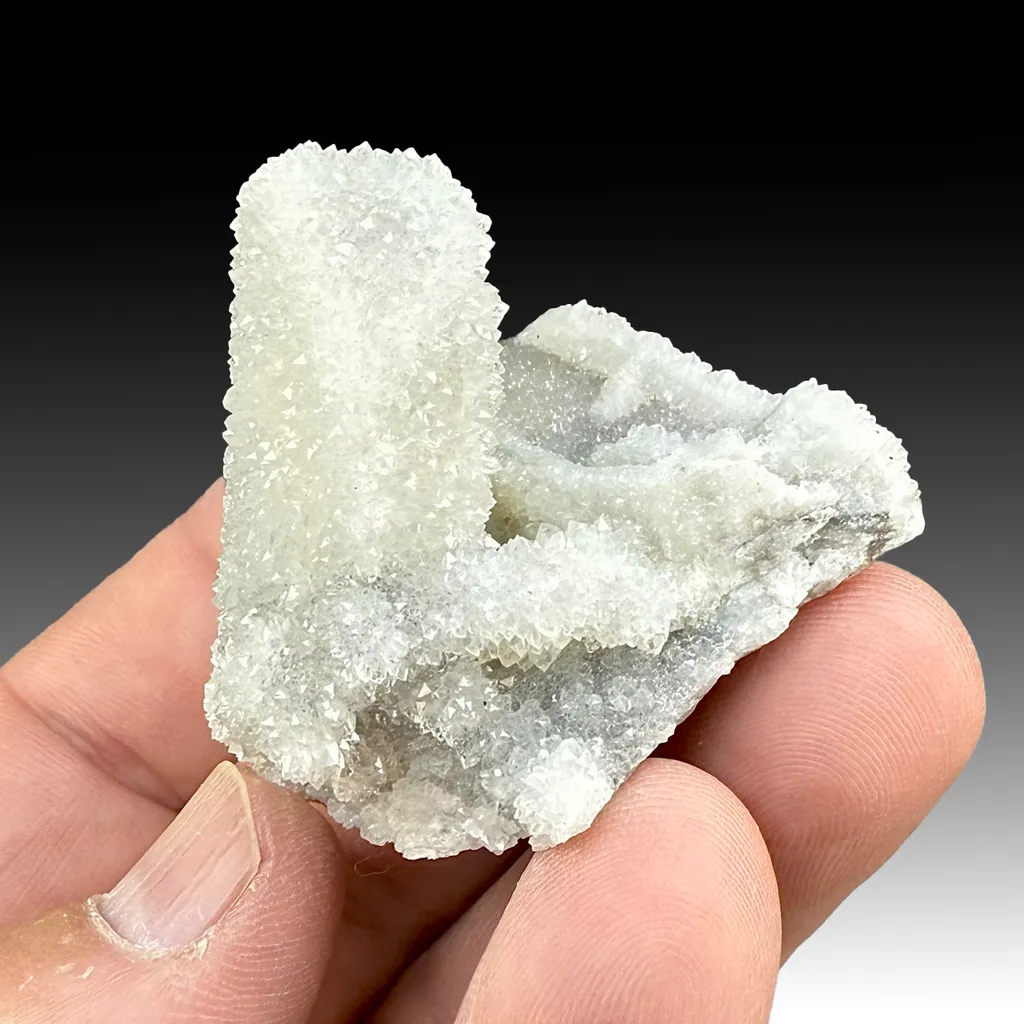 Quartz after Barite with Stibnite(?)  (1639) image