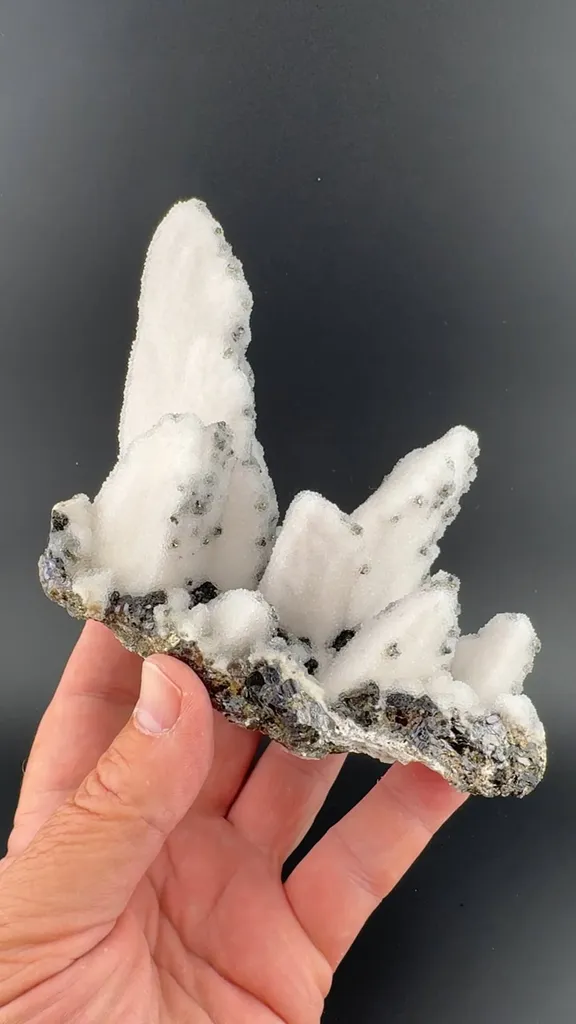 Quartz after Calcite with Pyrite image
