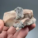 Quartz after Vesuvianite on Microcline - image 2