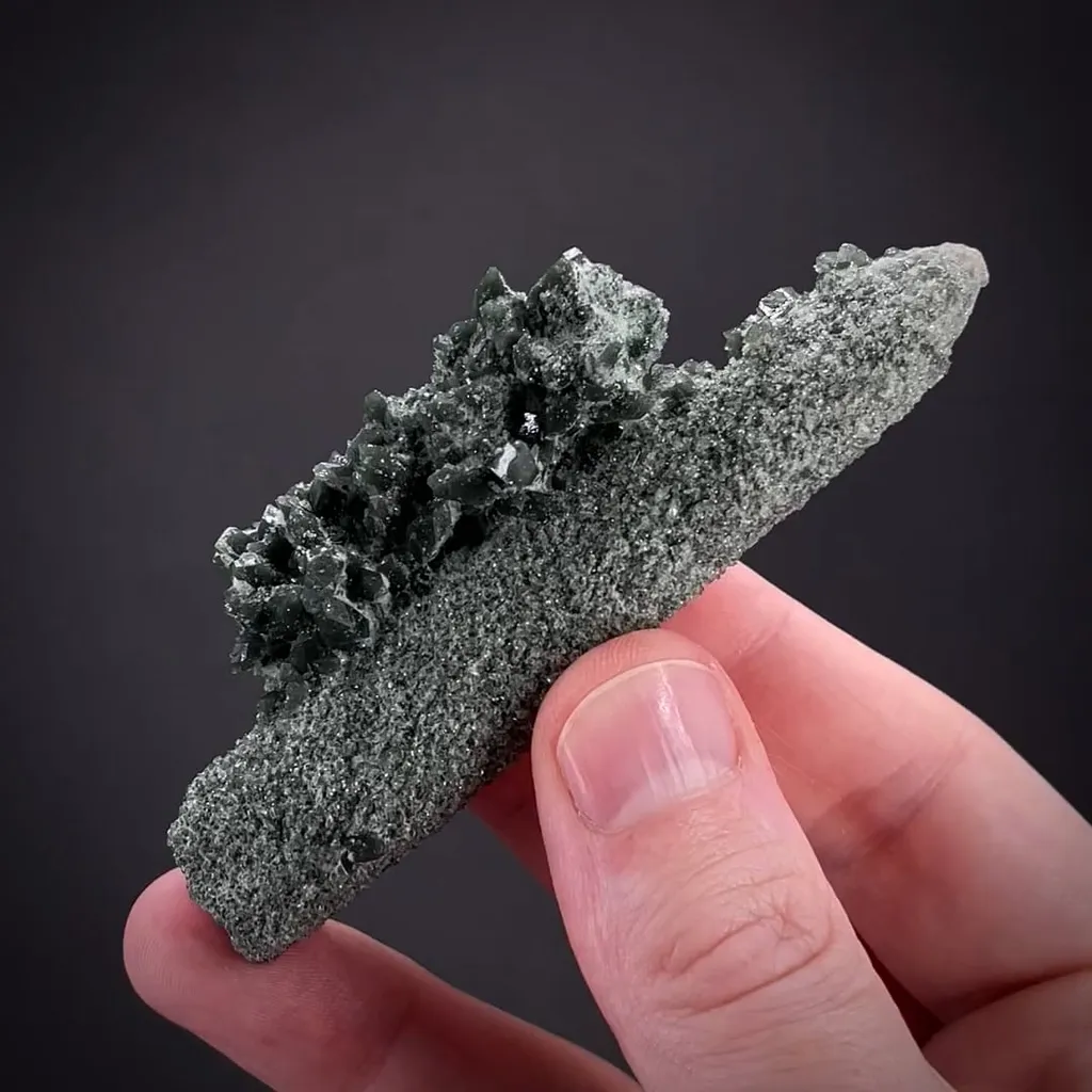 Quartz after ? With Hedenbergite Inclusion image