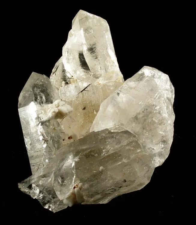 Quartz, Albite (Var: Pericline), Calcite, Rutile image
