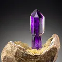 Quartz (Amethyst) on Calcite - image 2