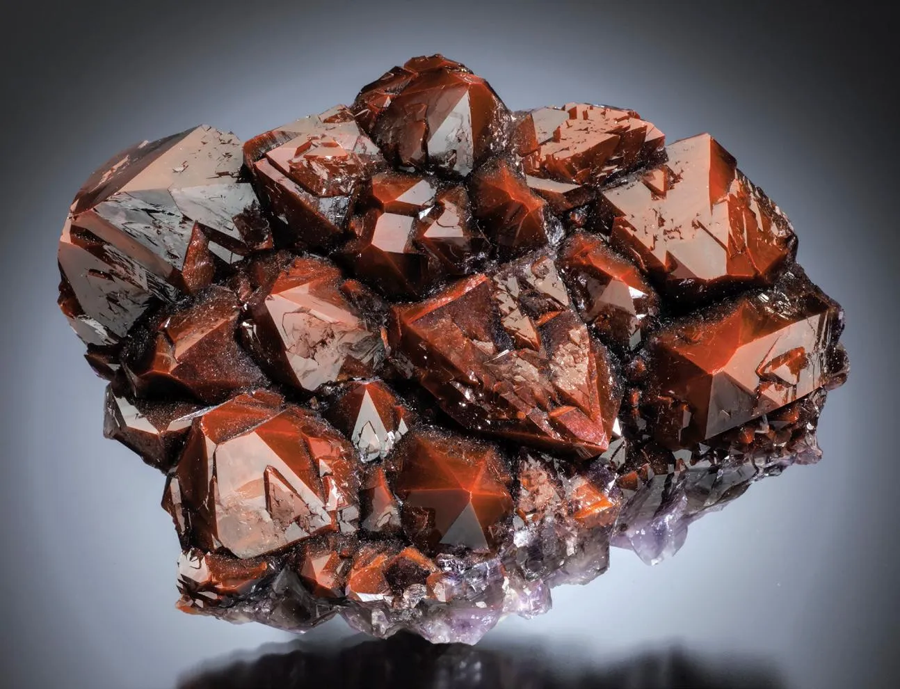 Quartz (amethystine, smoky, gwindel, amethystine with Hematite inclusions, pale smoky with gwindels) - image 1