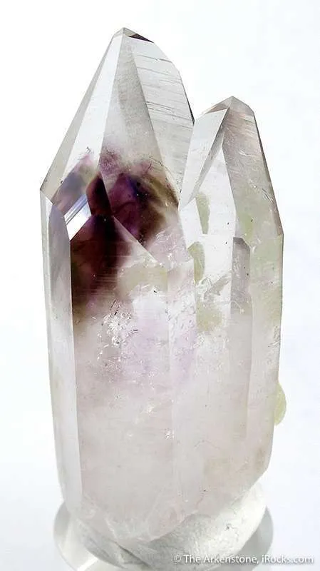 Quartz and Amethyst With Prehnite image