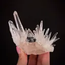 Quartz and Hubnerite on Fluorite - image 1
