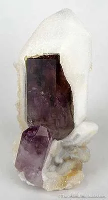 Quartz "Blanket" on Amethyst image