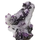 Quartz cast after Barite with Fluorite and Sphalerite - image 5