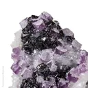 Quartz cast after Barite with Fluorite and Sphalerite - image 3