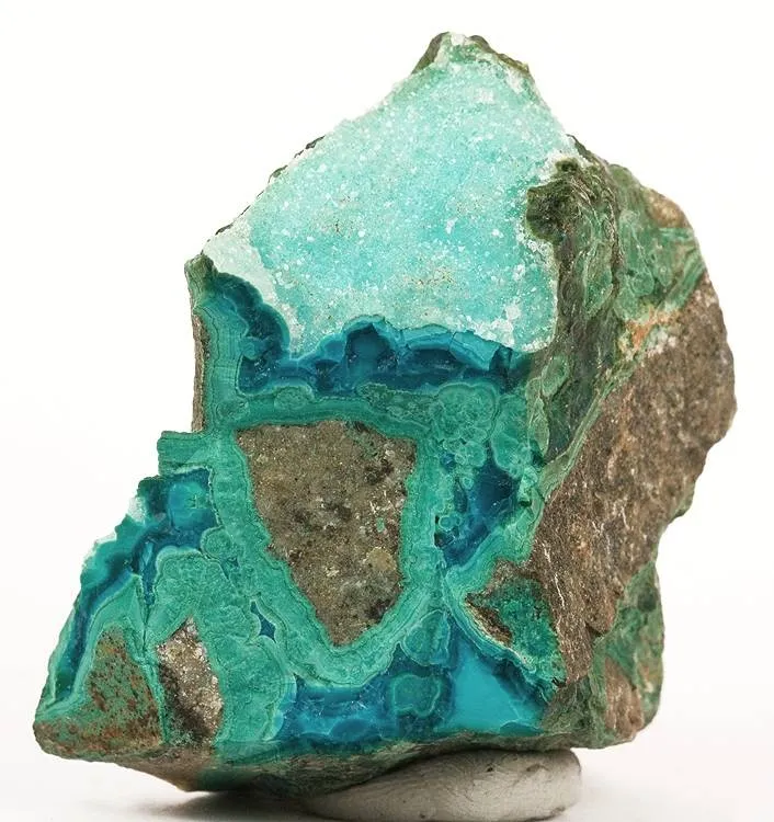 Quartz, Chrysocolla, Malachite image