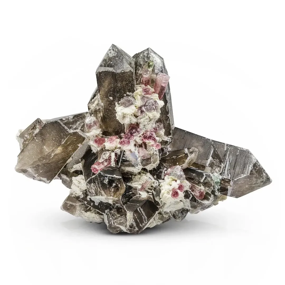 Quartz Cluster with Tourmaline - image 1