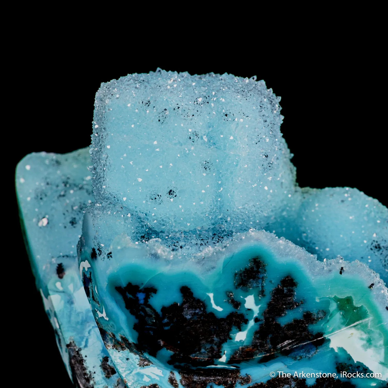 Quartz-coated Chrysocolla after Malachite - image 2