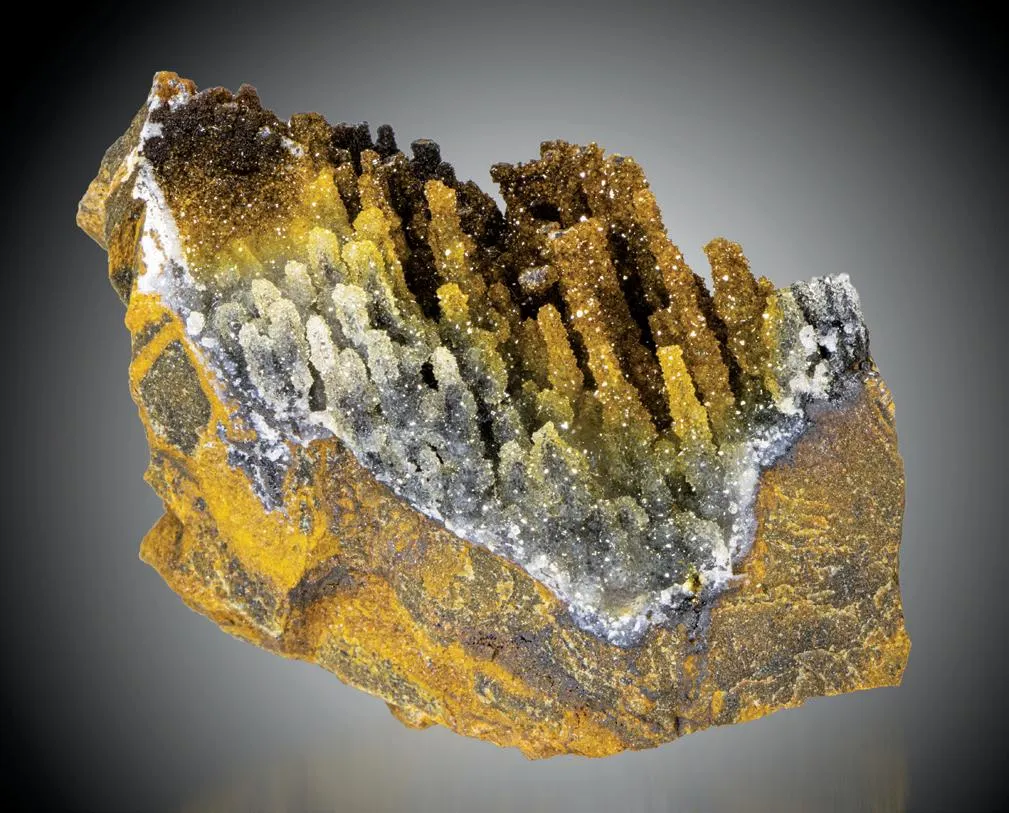 Quartz coating Goethite stalactites image