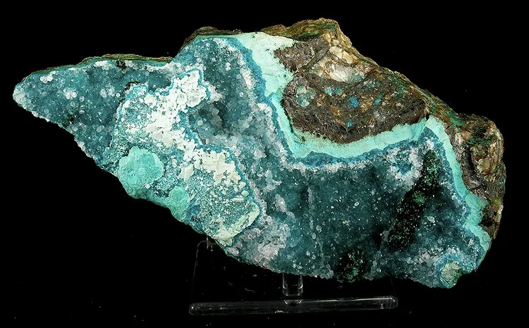 Quartz, Dioptase, Malachite image