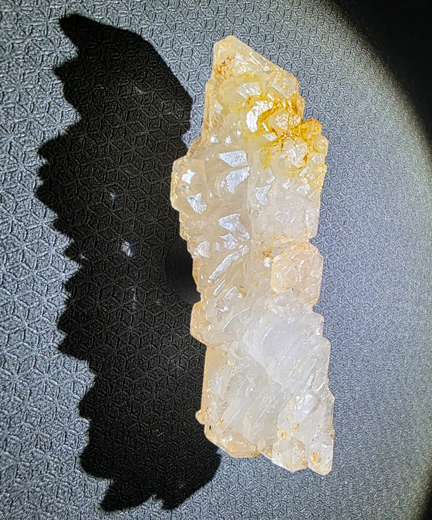 Quartz elestial with hematoid floater image