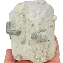 Quartz Encrusting Danburite With Calcite - image 2