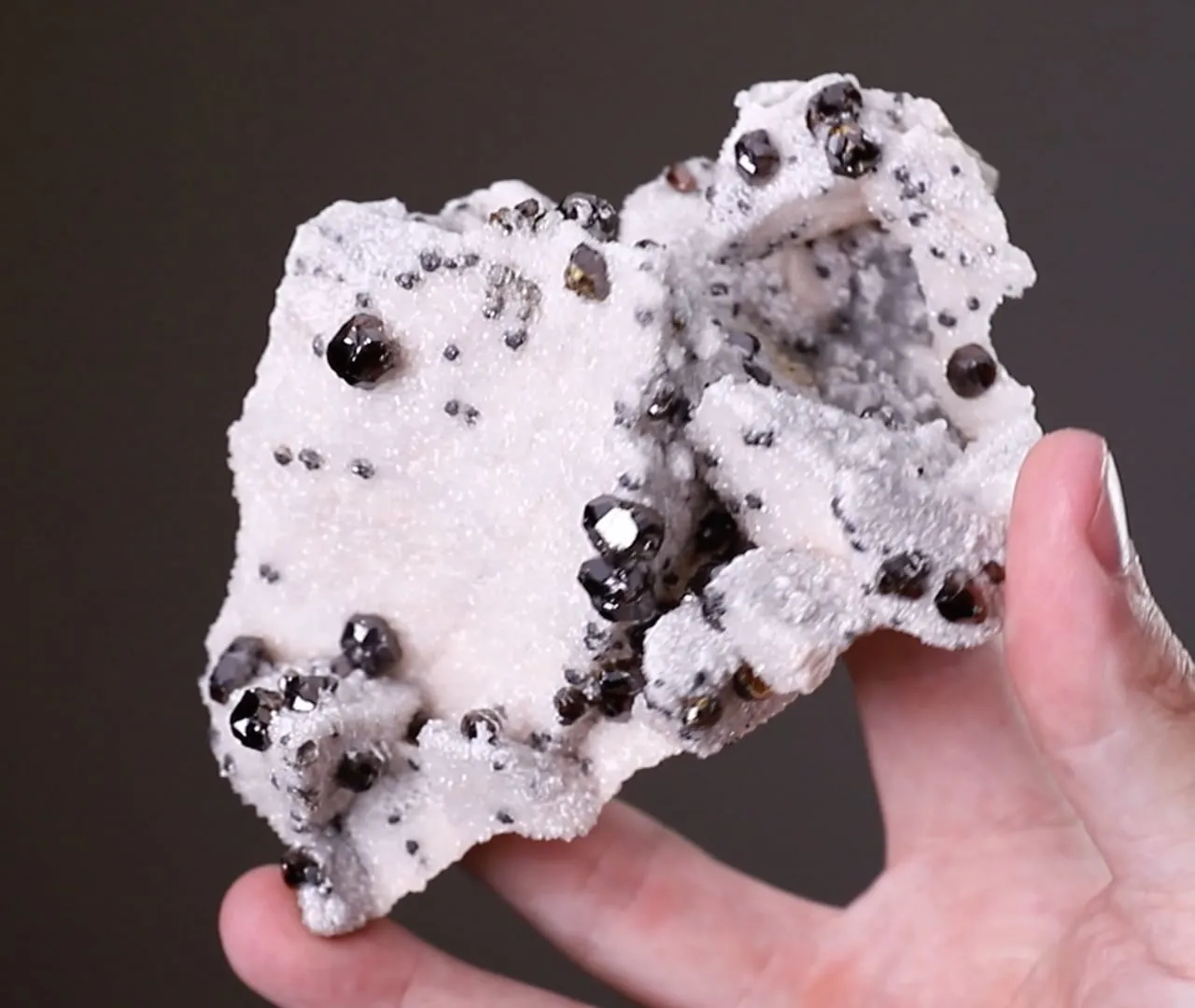 Quartz epimorph after Calcite with Sphalerite and Pyrite - image 2