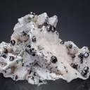 Quartz epimorph after Calcite with Sphalerite and Pyrite - image 1