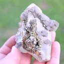 Quartz fluorite pyrite chalcopyrite 304 grams - Dal'negorsk, Primorskiy Kray, Russia - image 2