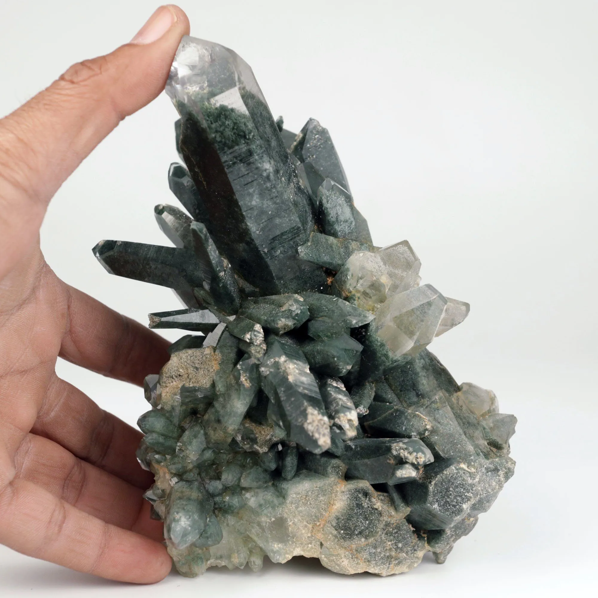 Quartz Gray Cluster Rare Find Natural Mineral Specimen - image 4