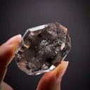 Quartz (Herkimer Diamond) with petroleum inclusions - image 1