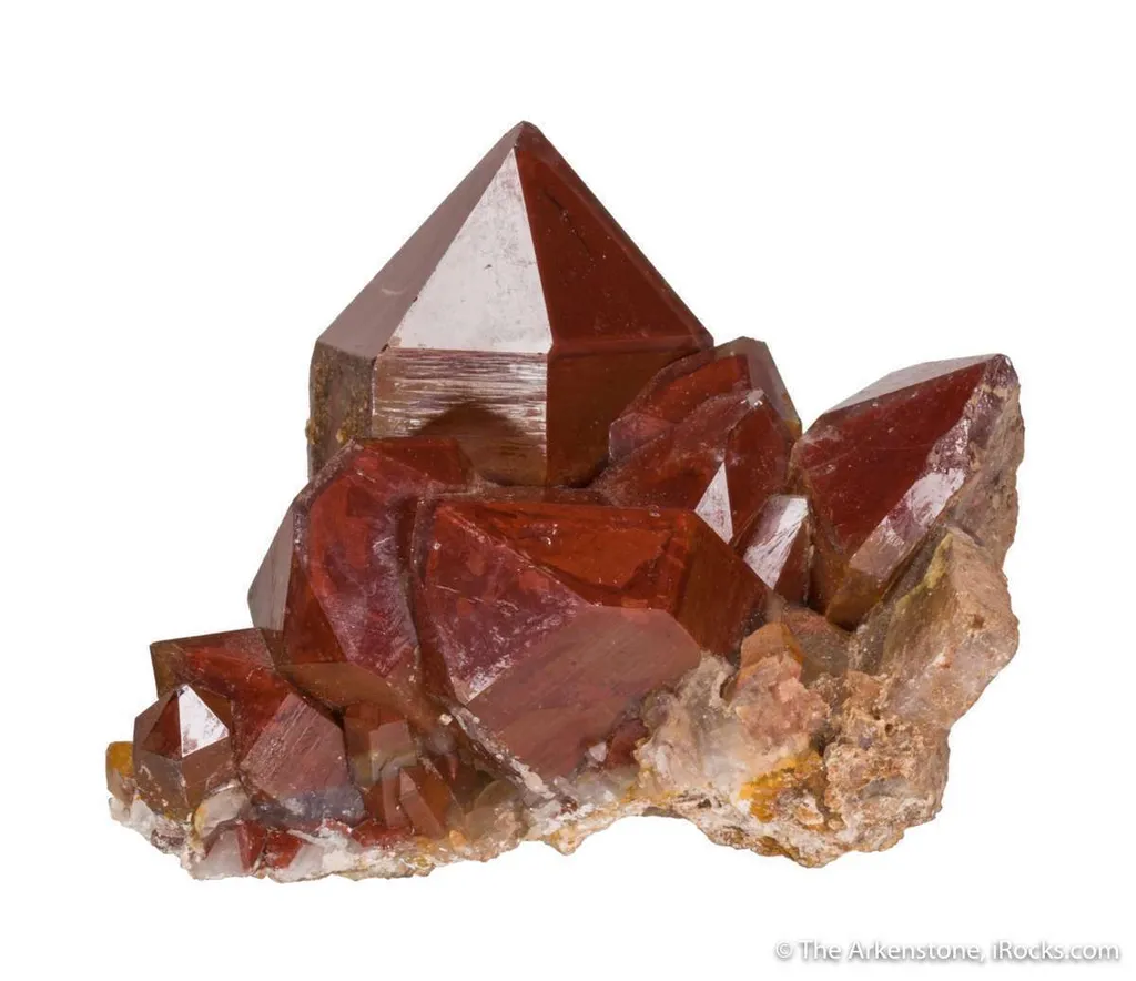 Quartz included by Hematite image