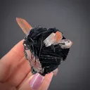 Quartz included by Hematite on Hematite "rose" - image 1
