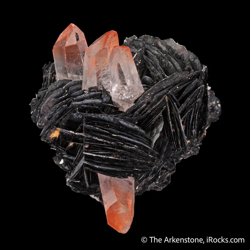 Quartz included by Hematite on Hematite "rose" - image 5