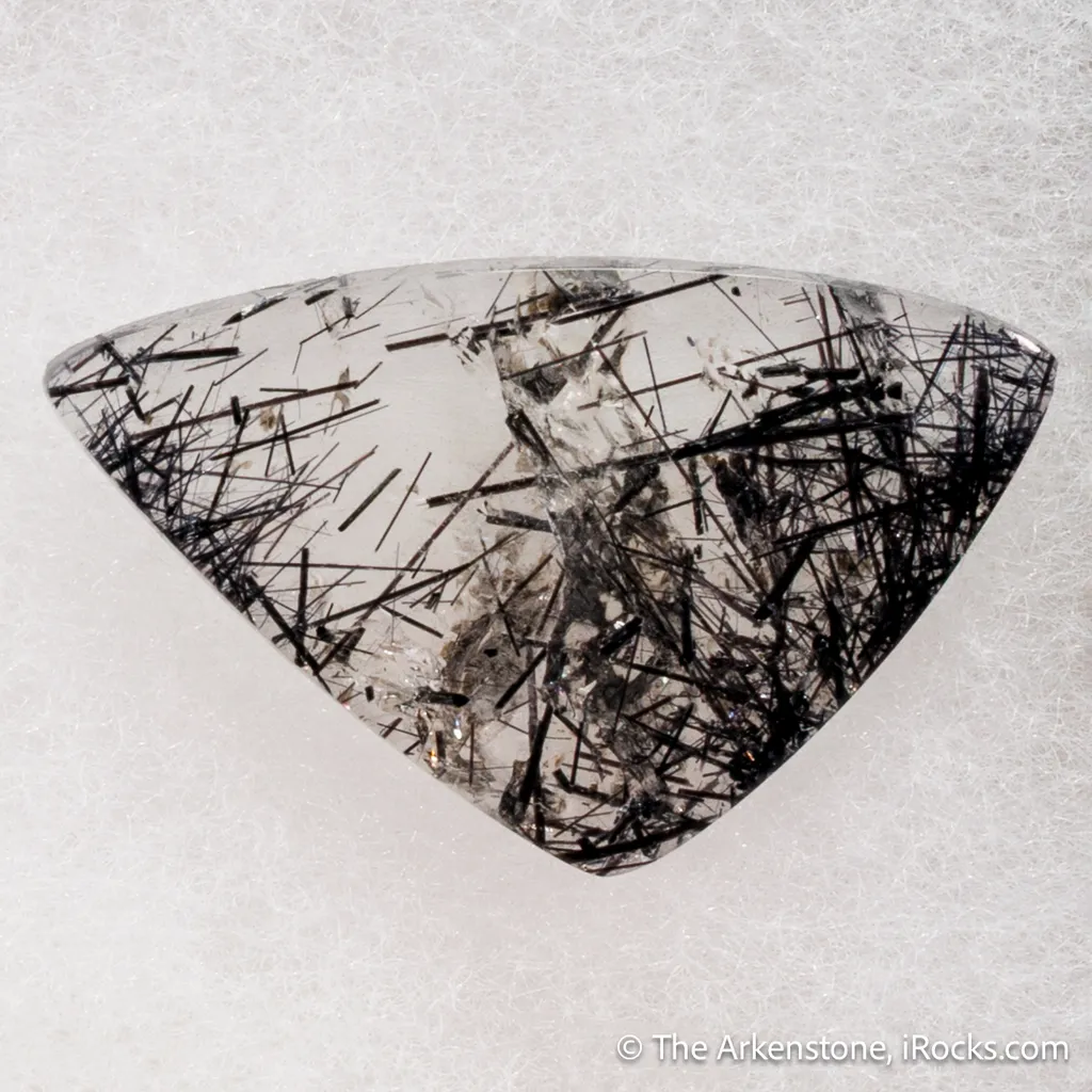 Quartz included by Schorl Tourmaline (Polished & Cut set) - image 5