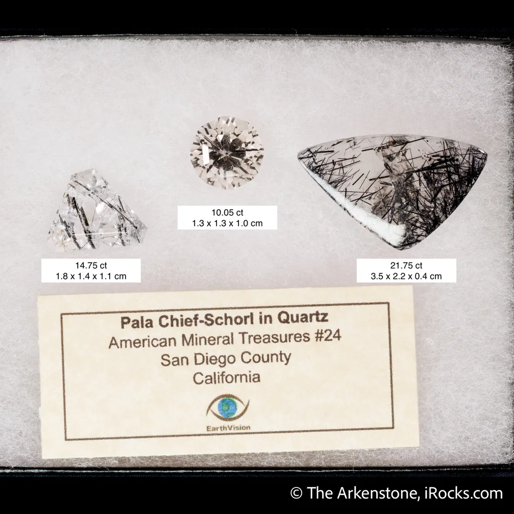 Quartz included by Schorl Tourmaline (Polished & Cut set) - image 7