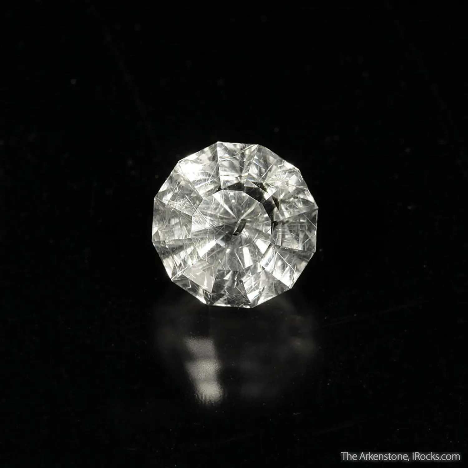 Quartz included with Actinolite (rough and cut set) - image 2