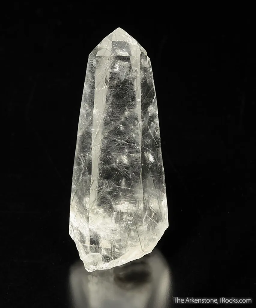 Quartz included with Actinolite (rough and cut set) - image 5