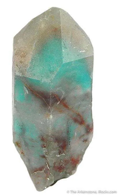 Quartz Included With Ajoite and Copper image