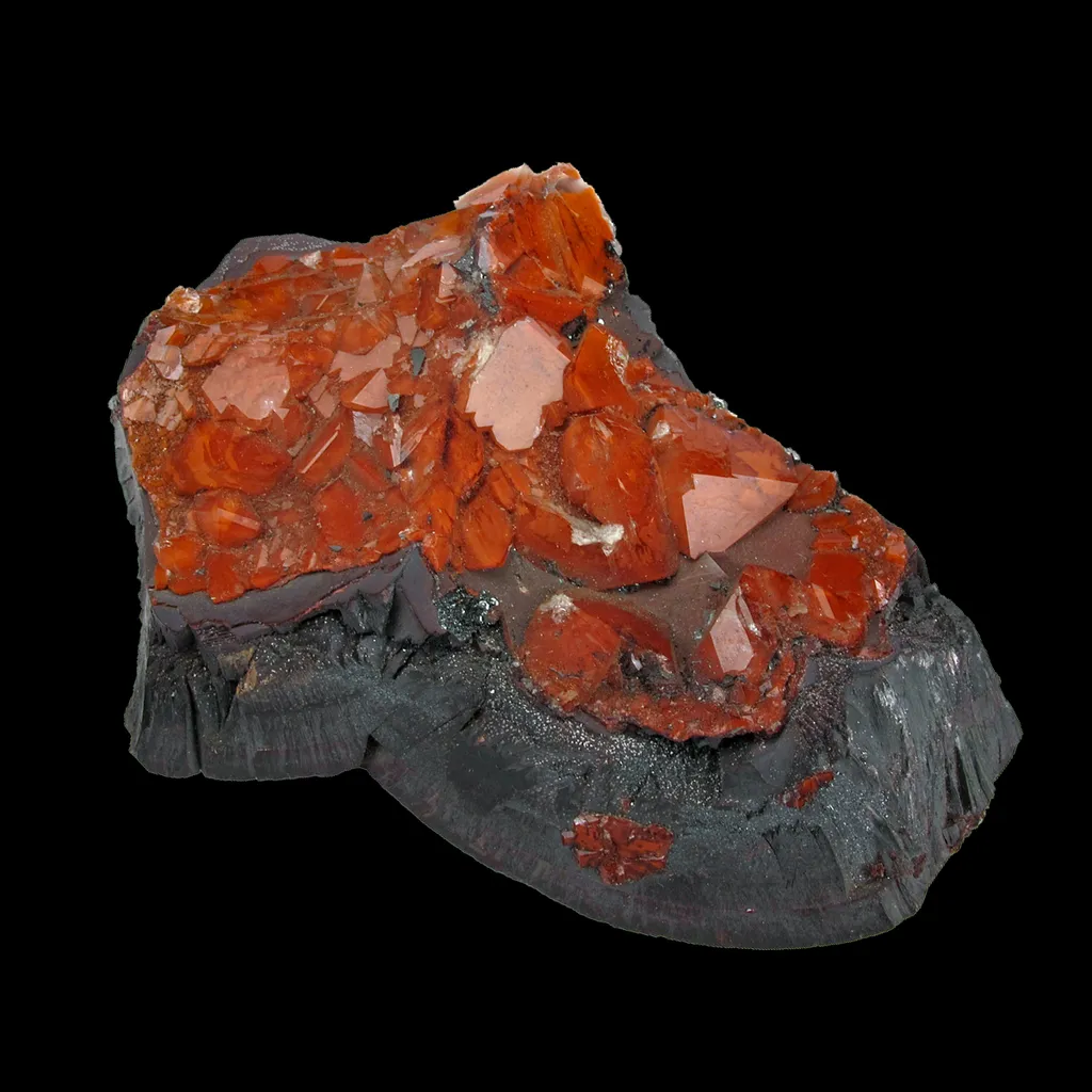 Quartz included with Hematite, on Kidney Ore image