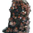 Quartz Included With Hematite on Specular Hematite - image 1