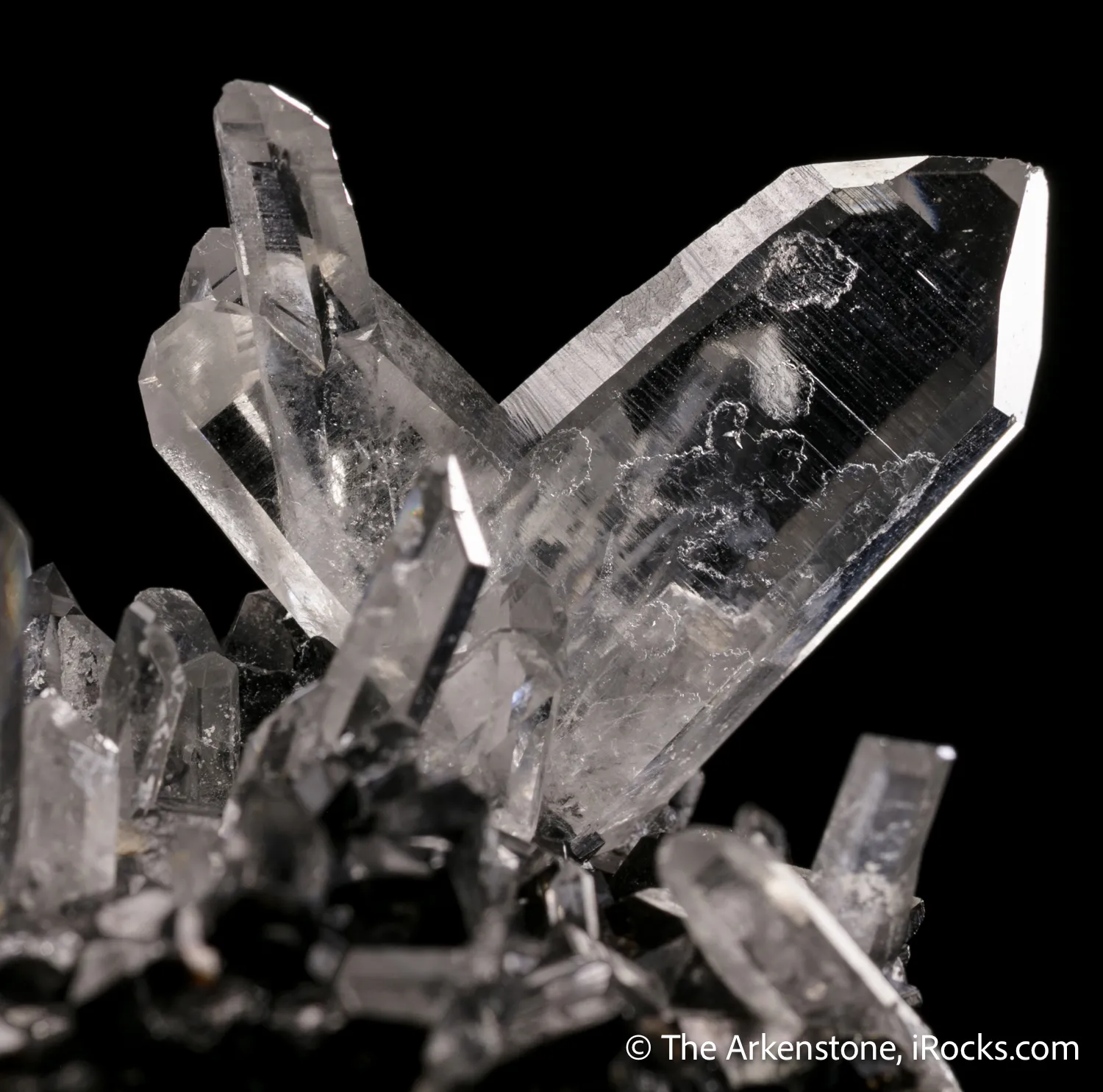 Quartz (Japan Law Twin) on Cassiterite - image 1