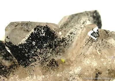 Quartz (Japan Law Twin) With Manganbabingtonite - image 3