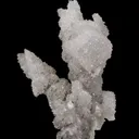 Quartz on Barite on Quartz pseudo Stibnite - image 2