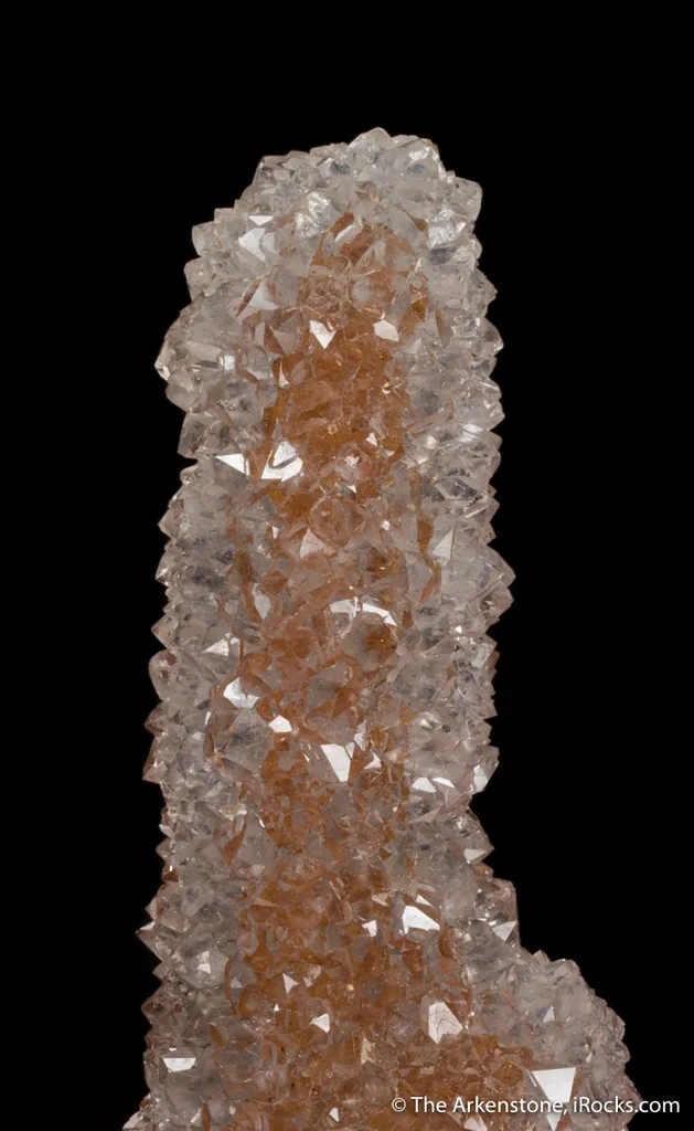 Quartz on Calcite stalactite - image 2