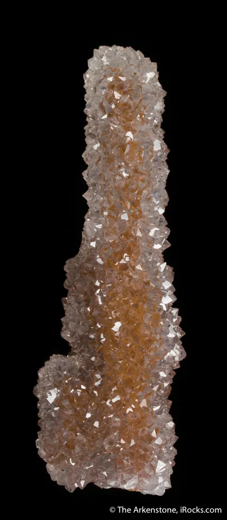 Quartz on Calcite stalactite - image 4