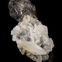 Quartz on Calcite with Anthraxolite (petroleum) - image 7