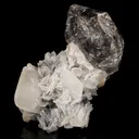 Quartz on Calcite with Anthraxolite (petroleum) - image 6