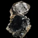 Quartz on Calcite with Anthraxolite (petroleum) - image 10