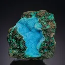 Quartz on Chrysocolla - image 1