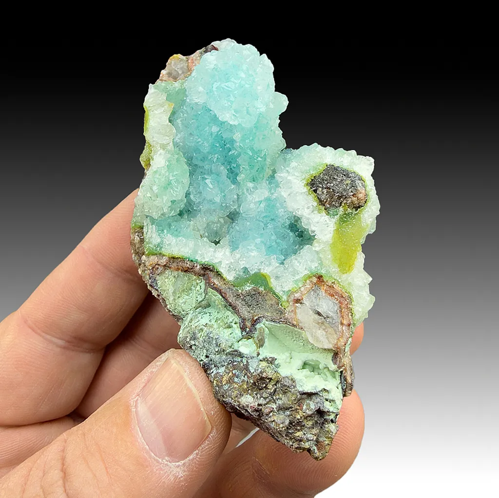 Quartz on Chrysocolla image